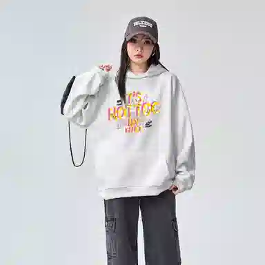 棉购 连帽宽松加绒加厚上衣潮流个性舒适宽松街头风卫衣 女款