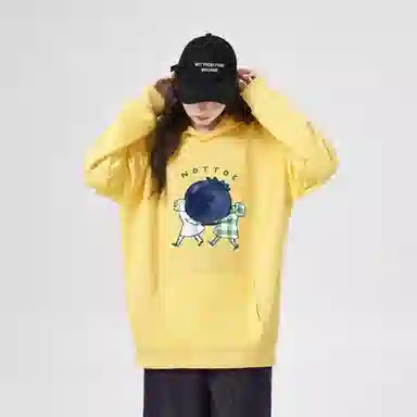 棉购 休闲优雅气质清新连帽长袖卫衣 女款