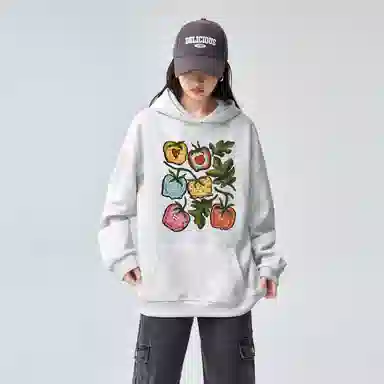 棉购 潮流美式宽松小个子复古连帽上衣外套卫衣 女款