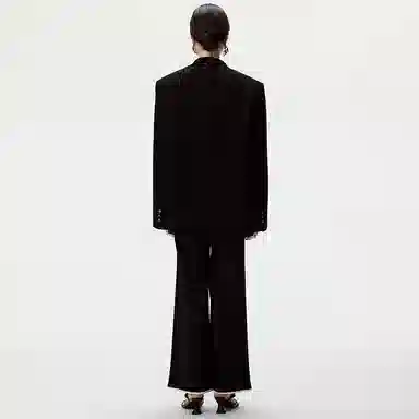 Valeria Obbaco Black Satin Blazer