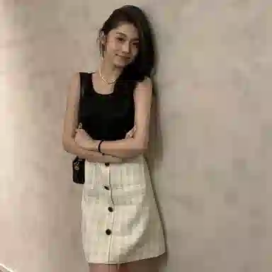 Valeria Obbaco VO Contrast Vest Dress Black