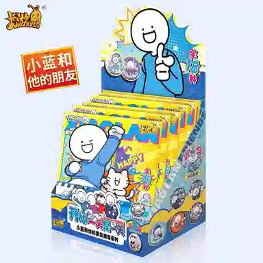 卡游 小蓝和他的朋友们 开心一天是一天 马口铁胸针 徽章