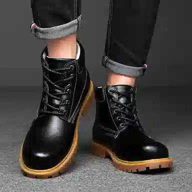金迈王 英伦百搭时尚 中筒 马丁靴 男款
