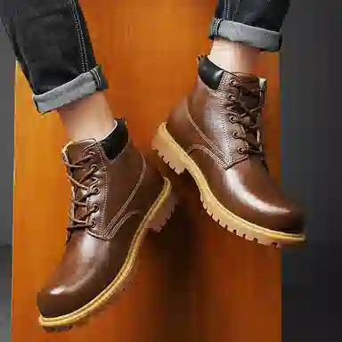 金迈王 英伦百搭时尚 中筒 马丁靴 男款