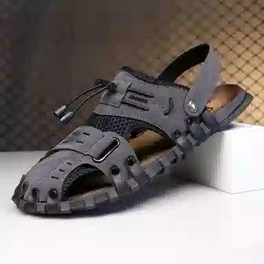 金迈王 超纤皮 舒适简约户外通勤时尚潮流 沙滩凉鞋 男款