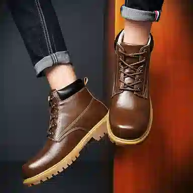 金迈王 英伦百搭时尚 中筒 马丁靴 男款