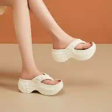 卓诗尼 百搭舒适日常 防臭防滑人字拖鞋 女