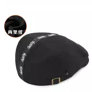 肯默 加绒保暖前进帽 街头百搭 头围可调节 棉 贝雷帽 男女同款情侣款