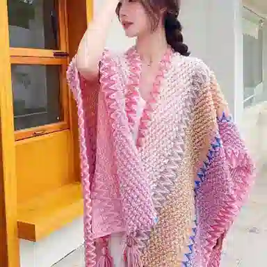 梦特娇 民族风夏秋旅游拍照出片潮流搭配薄款 披肩 女款