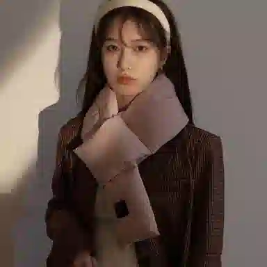 梦特娇 秋冬纯色加厚保暖防寒护颈百搭 聚酯纤维 围脖 男女同款情侣款