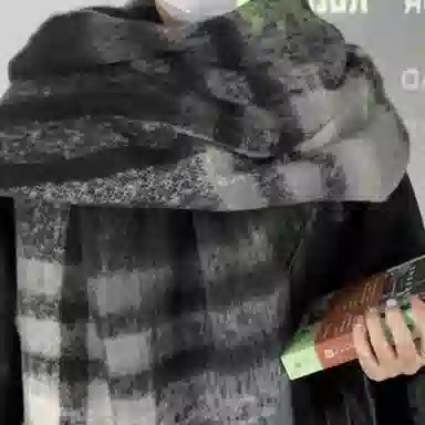 梦特娇 美拉德色系加厚长款保暖氛围感 绒线围巾 男款