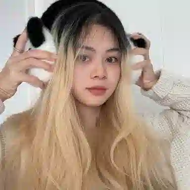 梦特娇 韩系卡通动物熊猫百搭保暖加绒 涤纶 耳罩 女款