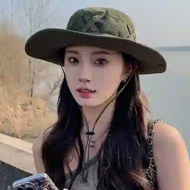 梦特娇 夏季薄款透气网眼户外登山遮阳防晒 涤纶 渔夫帽 男女同款情侣款