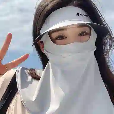 梦特娇 夏季颈脸基尼全防护防紫外线面罩 锦纶 防晒帽 女款