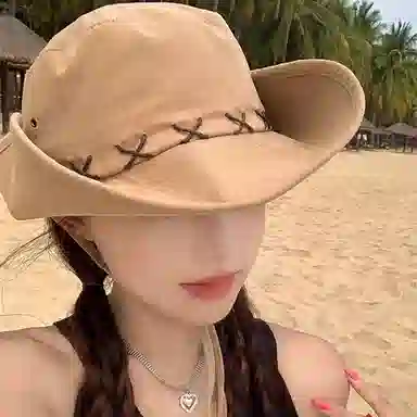 梦特娇 西部风大檐可翻折户外露营登山徒步防紫外线 合成纤维 渔夫帽 男女同款情侣款