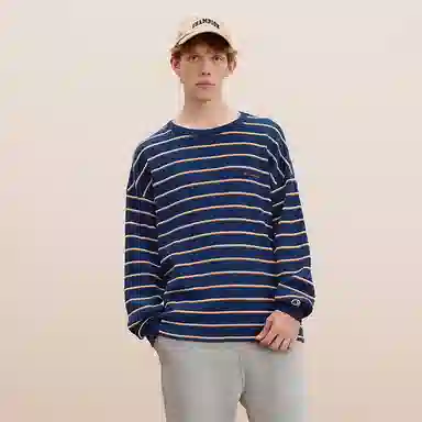 Champion FW24 Casual Embroidered Logo Waffle Long Sleeve Tee