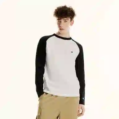 Champion Long Sleeve Tee White Black