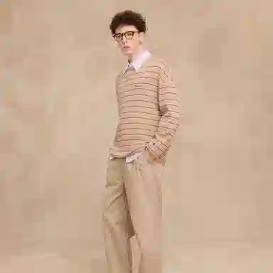 Champion FW24 Casual Embroidered Logo Waffle Long Sleeve Tee