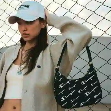 Champion Mono Shoulder Bag Black/Wheat