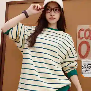 Champion FW24 Casual Embroidered Logo Waffle Long Sleeve Tee