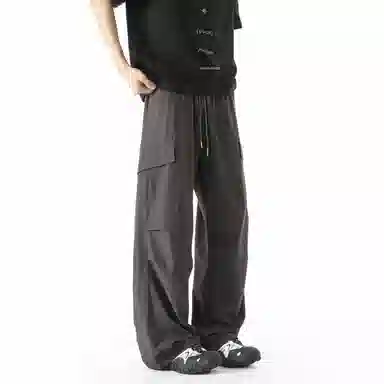 敦煌博物馆 美式复古纯色简约多口袋宽松束脚户外机能伞兵休闲工装裤 男女同款