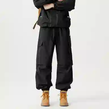 敦煌博物馆 美式复古纯色简约多口袋宽松束脚户外机能伞兵休闲工装裤 男女同款