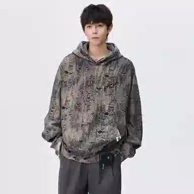 Dunhuang Vintage Tie-Dye Hoodie