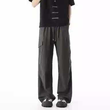 敦煌博物馆 美式复古纯色简约多口袋宽松束脚户外机能伞兵休闲工装裤 男女同款