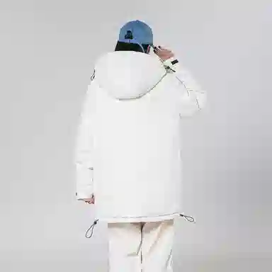 敦煌博物馆 简约纯色休闲防风中长款运动户外潮流百搭连帽防寒保暖羽绒服 男女同款