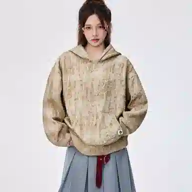 Dunhuang Vintage Tie-Dye Hoodie