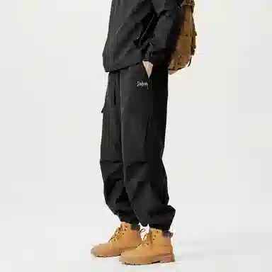 敦煌博物馆 美式复古纯色简约多口袋宽松束脚户外机能伞兵休闲工装裤 男女同款