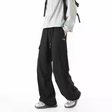 敦煌博物馆 美式复古纯色简约多口袋宽松束脚户外机能伞兵休闲工装裤 男女同款