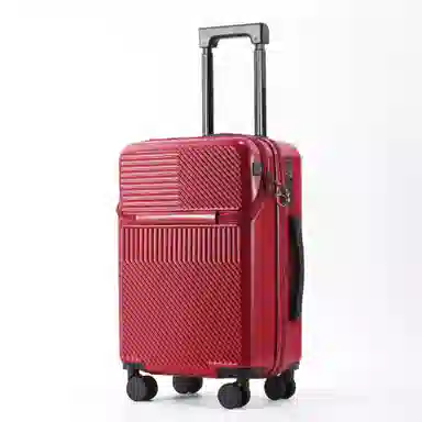 游帝 前开口多功能 带杯架充电口 万向轮旅行箱 男女同款情侣款