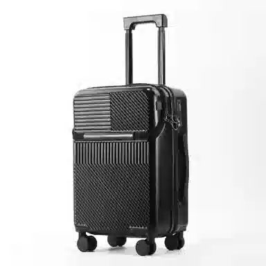 游帝 前开口多功能 带杯架充电口 万向轮旅行箱 男女同款情侣款