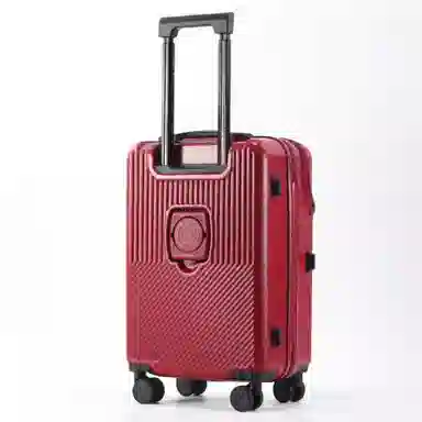 游帝 前开口多功能 带杯架充电口 万向轮旅行箱 男女同款情侣款