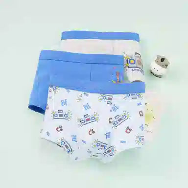 久岁伴 透气平角中大童可爱内裤儿童款