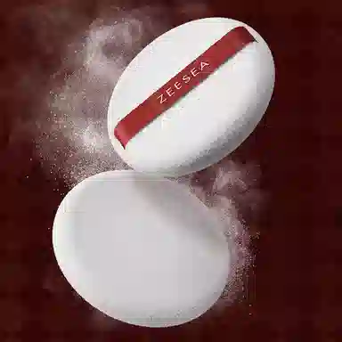 滋色 清透丝盈胡桃夹子版粉饼 控油不卡粉定妆