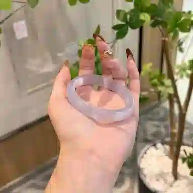 周阿尤 柔美优雅素圈典雅精致镯 琉璃 手镯 女款