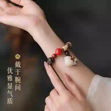 【收藏级文玩】 凤凰涅磐 祈平安福气招财 轻奢高级感 新中式美学国潮原创#好运 菩提根 手串 女款