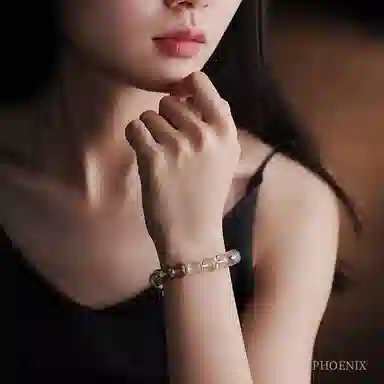 凤凰涅磐 时尚单品 清凉净透 时尚百搭绝佳质感 轻奢高级感原创#好运天然 茶晶 手串 女款