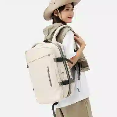 轻骑者 时尚休闲多功能短途旅游出差户外露营防泼水干湿分离可扩容 织物 旅行包电脑包书包背包双肩包 常规 男女同款情侣款 多色