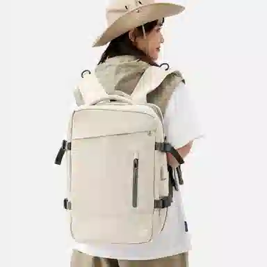 轻骑者 时尚休闲多功能短途旅游出差户外露营防泼水干湿分离可扩容 织物 旅行包电脑包书包背包双肩包 常规 男女同款情侣款 多色