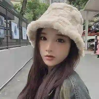 稻草人 百搭时尚显脸小保暖加厚格子 聚酯纤维 渔夫帽 女款