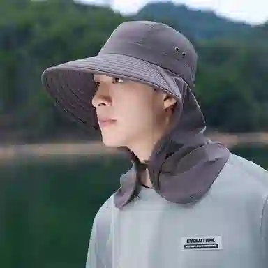 稻草人 夏季户外登山钓鱼遮阳防紫外线 简约百搭 锦纶 防晒帽 男女同款情侣款