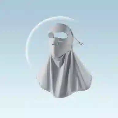 稻草人 全脸遮阳护颈 防紫外线透气 锦纶 防晒面罩 女款