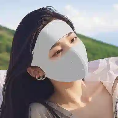 稻草人 高颜值 全脸防紫外线 户外遮阳透气 锦纶 防晒面罩 男女同款情侣款