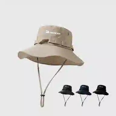 稻草人 户外徒步登山钓鱼防晒 大檐遮阳防紫外线 时尚百搭  显脸小 涤纶 渔夫帽 男女同款情侣款