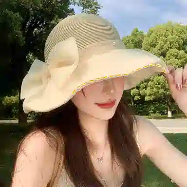 稻草人 简约时尚百搭 聚酯纤维 渔夫帽 女款