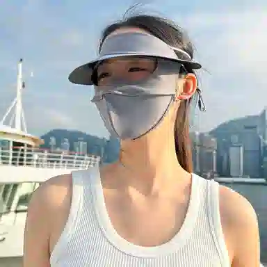 稻草人 全脸防紫外线遮阳脸基尼 舒适透气 百搭时尚 锦纶 防晒面罩 女款