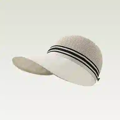 稻草人 拼色镂空透气夏季百搭时尚显脸小 遮阳防紫外线 聚酯纤维 防晒帽 女款